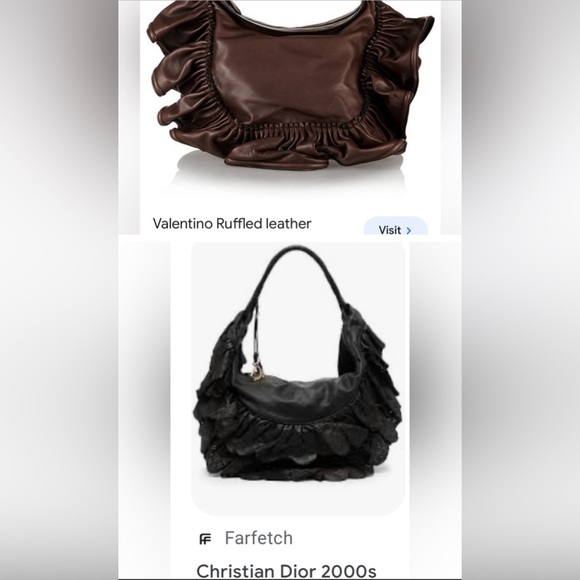 ANTHRO Lucky Penny Ruffle Bag NATURALIZER Tote Boho Purse Vintage Vegan Kawaii x - Picture 8 of 10